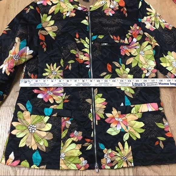 Vintage 80s Spenser Jeremy Silk Floral bla… - Picture 7 of 8
